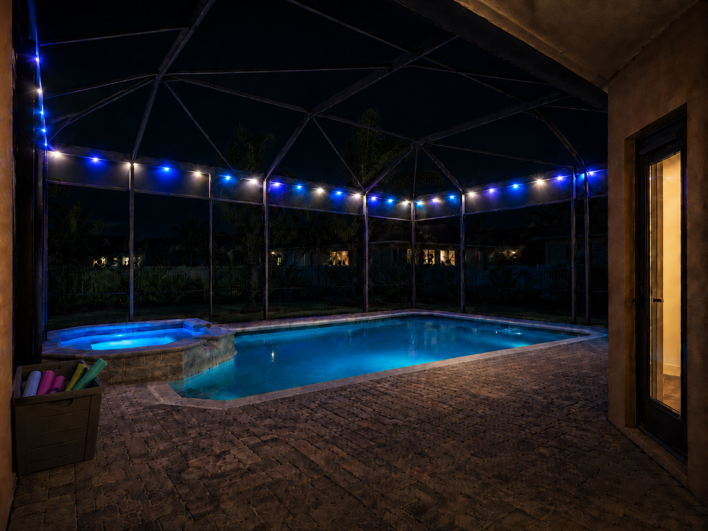 Pool Cage Lighting after